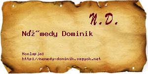 Némedy Dominik névjegykártya