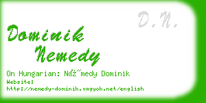 dominik nemedy business card